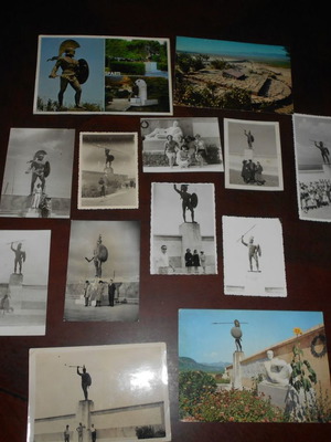 Leonidas - Thermopylae 3 cards and 10 statue photos used