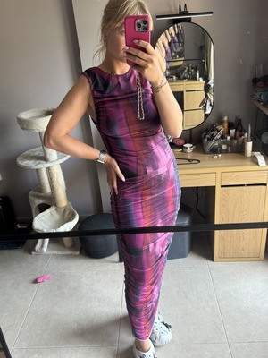 Zara dress like new, size M, pink multicolor