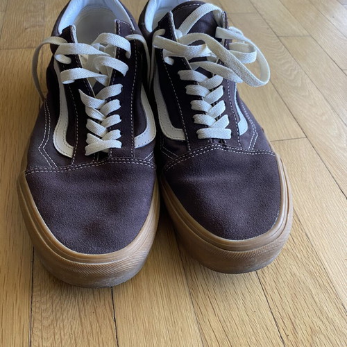 Vans Old Skool brown suede shoes with gum sole, EU 44