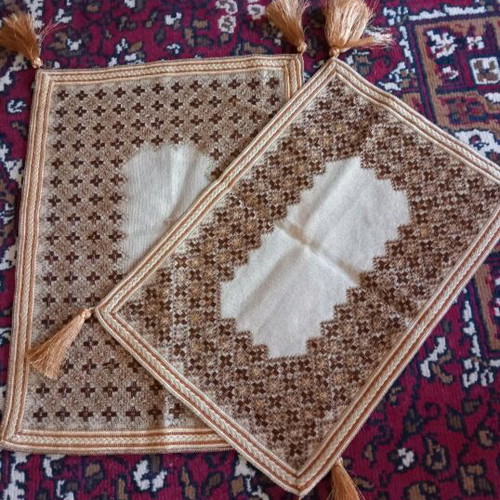 Handmade set in brown-gold colors new