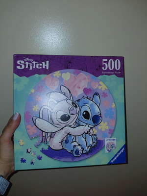 Stitch & Angel Round Puzzle 500 Pieces like new