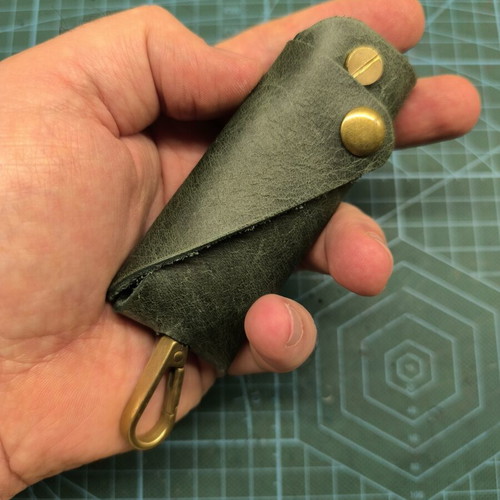 Handmade EDC leather key wallet, custom order