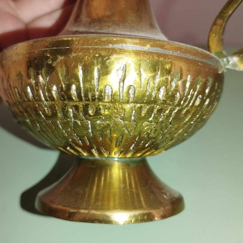 Vintage brass decorative jug used, 50 years old