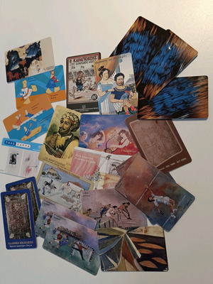 OTE phone cards used, collectible, arts theme, pack of 22