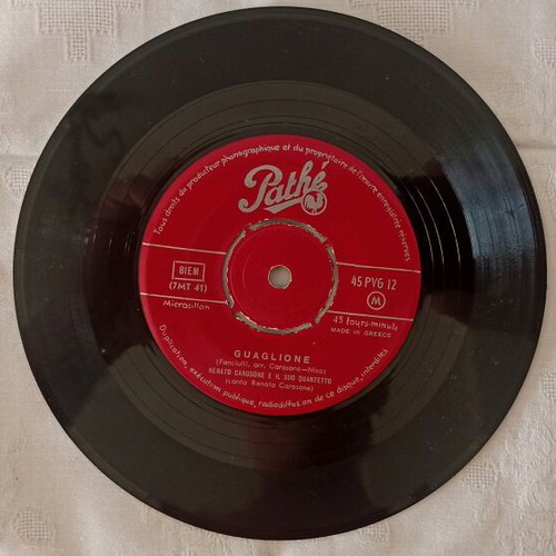 Renato Carosone Pathé Super 45 records used, Made in Greece, 2 discs