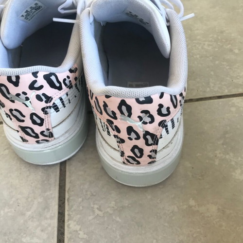 Puma sneakers size 39 like new, white with leopard and zebra pattern