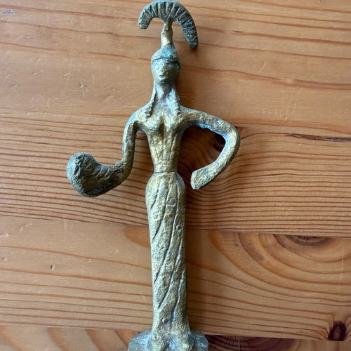 Bronze figurine of goddess Athena used