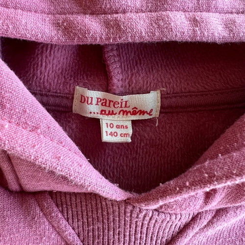 Dpam pink hoodie sweatshirt for girl 9-10 years used