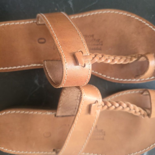 Kouros Leather handmade ancient Greek leather sandals with braid