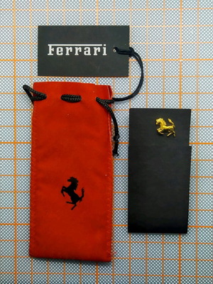 Handcrafted Ferrari Prancing Horse pin gold plated 18ct, new
