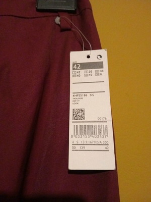 Sisley high-waisted silk trousers new with tags, size UK10