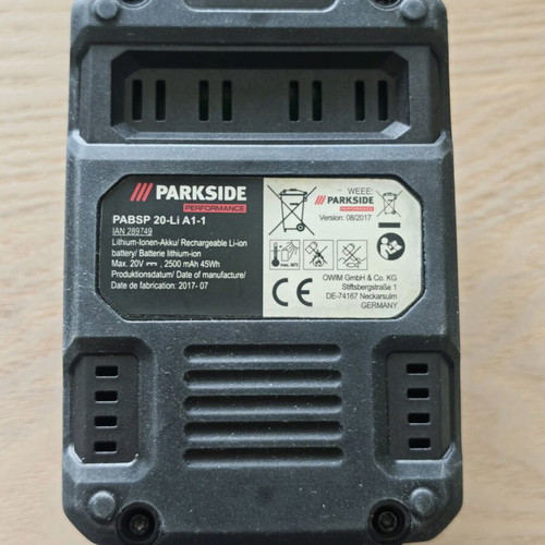 Parkside PABSP 20-Li A1-1 battery like new