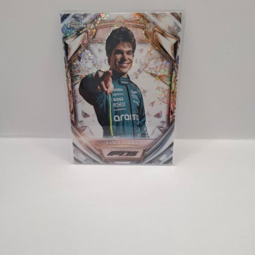 Lance Stroll 2025 Topps Chrome F1 Diamond 75th Anniversary card like new #D75-10