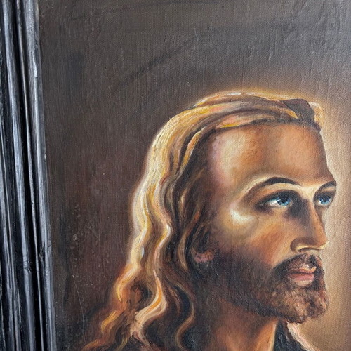 Painting Head of Jesus Christ used, canvas copy