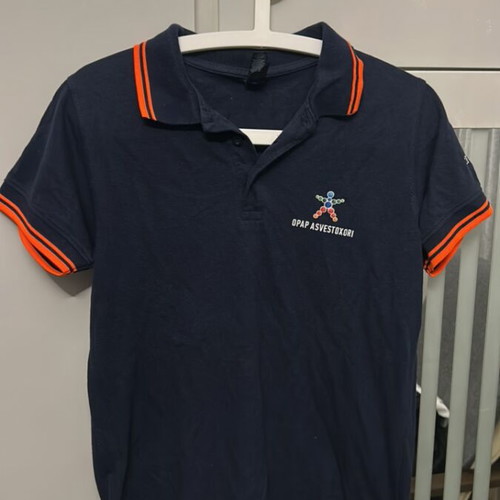 Men's OPAP polo used, size Small, blue