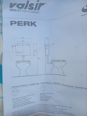 Toilet cistern white plastic new