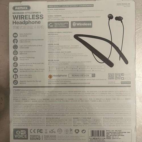 Remax RB-S16 In-ear Bluetooth Handsfree Earphones new, black