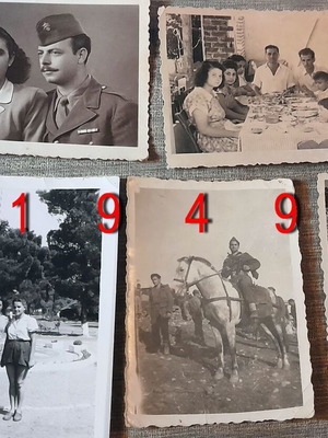 Vintage στρατιωτικές φωτογραφίες μεταχειρισμένες, σετ 5 από 1949