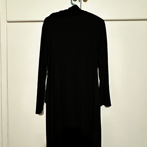 Forel black plus size dress with drape neckline like new, XXL-3XL