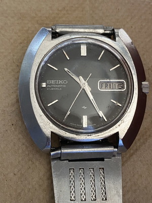 Seiko ανδρικό ρολόι χειρός μεταχειρισμένο, ασημί, λειτουργικό
