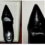  Γυναικεία παπούτσια Γόβες 38 δέρμα, μαύρα χαμηλά