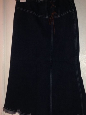 Denim maxi skirt with bow Genia Sport new, size 50, blue