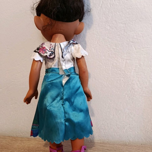 Large Disney Encanto Miraberl doll used with moisture marks on dress