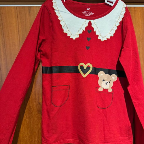 Christmas T-shirt set H&M like new, sizes 134 and 140 cm