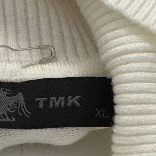 TMK white thin turtleneck sweater XL like new