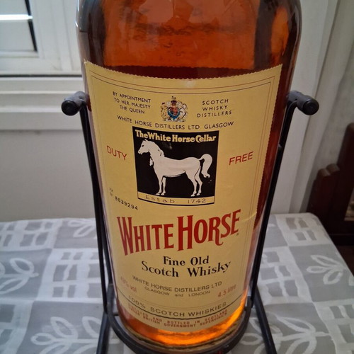 White Horse whiskey bottle 4.5 litre vintage unopened