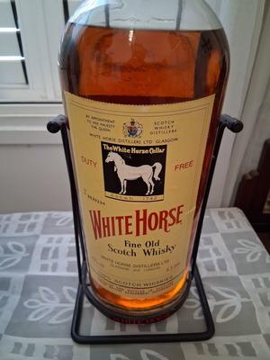 White Horse whiskey bottle 4.5 litre vintage unopened