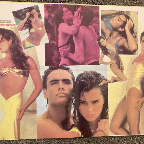 Nik Kershaw - Brooke Shields Insert Poster from Katerina Magazine In good condition Price 9 Euros