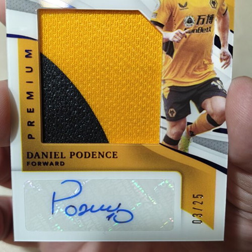 Daniel Podence Panini Immaculate Patch Auto Card mint, numbered 03/25