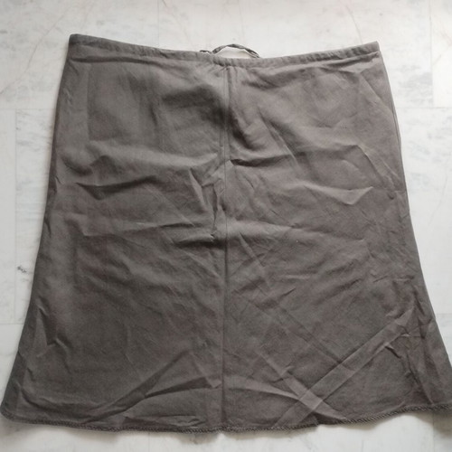 Linen brown skirt used, size XL