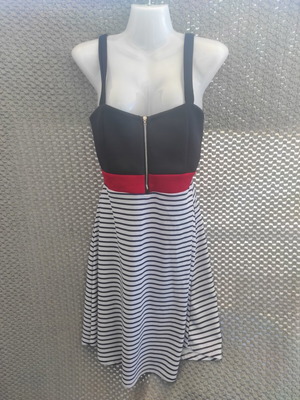 Colloseum striped dress with bust zipper used, size M