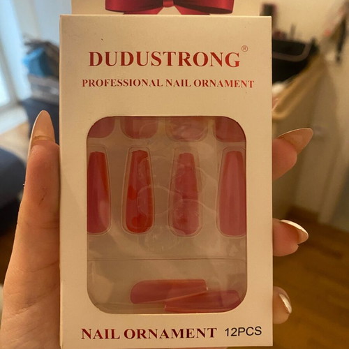 Set of fake nails with glue new