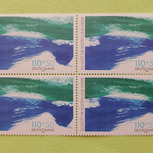 German stamp 1998 first day cover Bonn, mint block of four