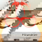  Κοραλλί δερμάτινα πέδιλα Haralas