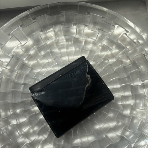 Prada wallet used, black and red