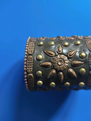 Ethnic bracelet used, adjustable, brown