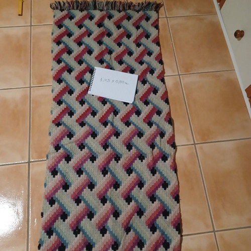Handmade embroidered rug like new