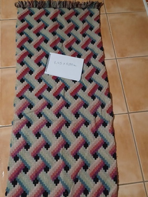 Handmade embroidered rug like new