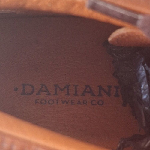 Damiani men's boots in cognac with black pair gift like new