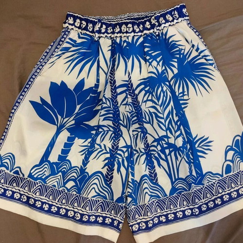 Zara satin bermuda shorts with pockets boho chic tropical oversized Small used