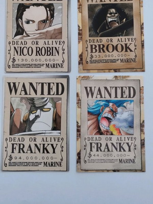 One Piece Epic Journey Panini 4 wanted cards like new