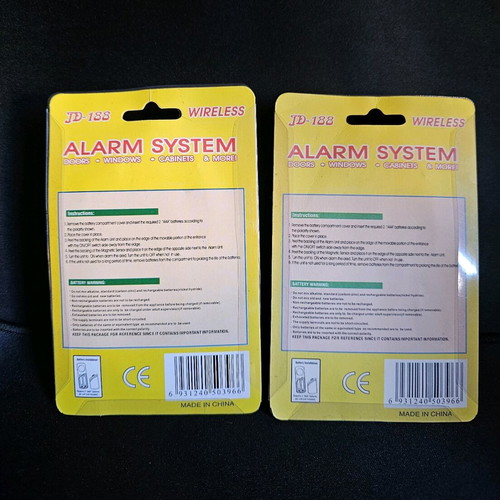 Alarm systems for doors, windows and balcony doors, new, pack of 2