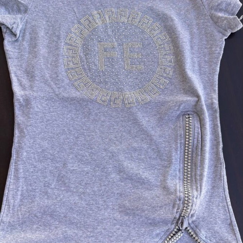 Women's blouse like new, gray, size S/M with zipper