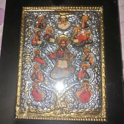 Religious image with wood like new