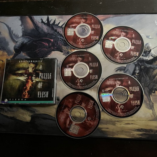 Phantasmagoria PC game used, 5 CD-ROMs, Sierra horror adventure