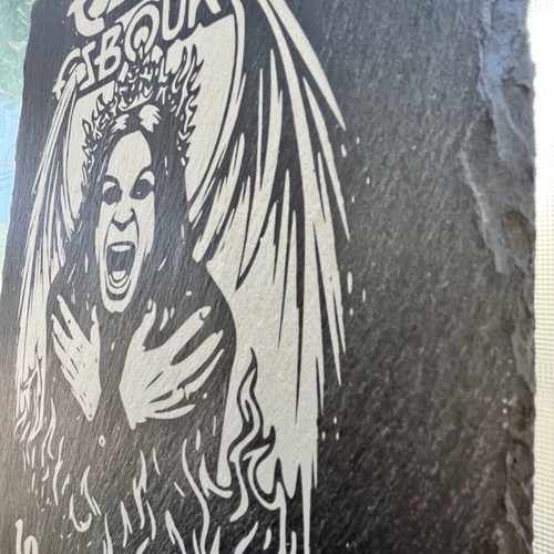Ozzy Osbourne engraved stone waterproof 32x24 cm new